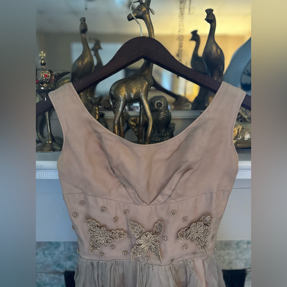 Vintage Fit and flare dress with floral appliqué - Picture 2 of 9